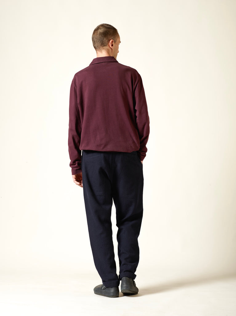 oversized long sleeve polo