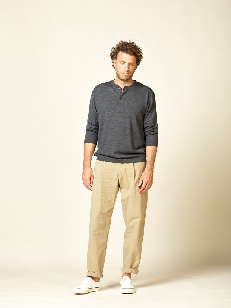 crew neck polo sweater
