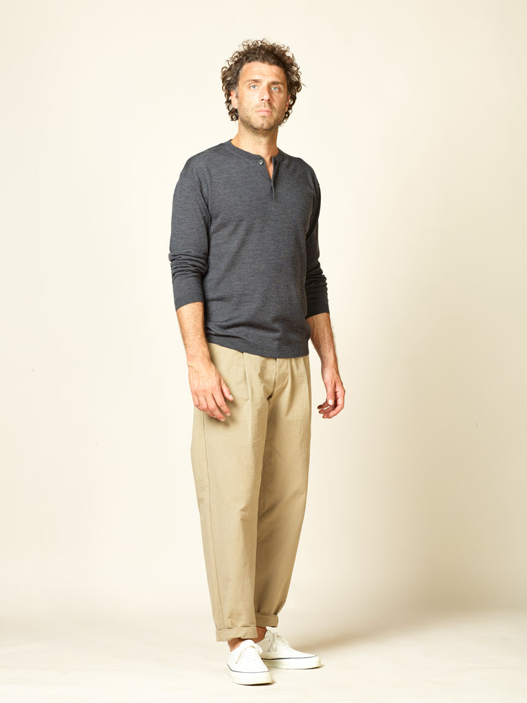 crew neck polo sweater
