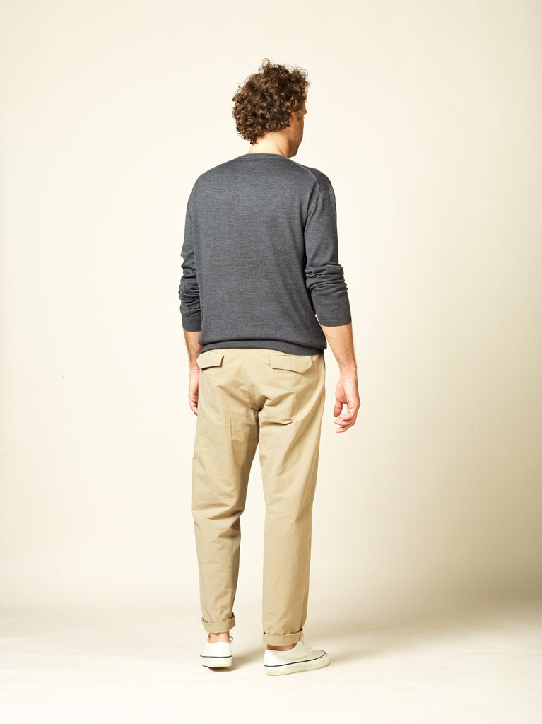 crew neck polo sweater