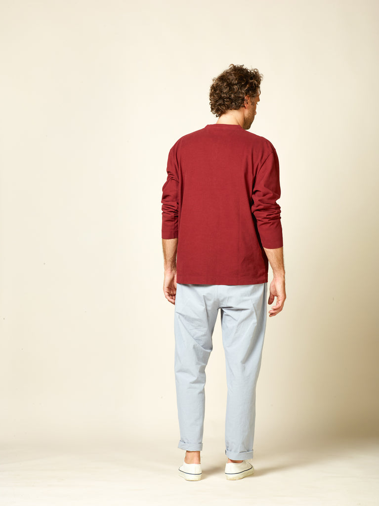 oversized long sleeve henley