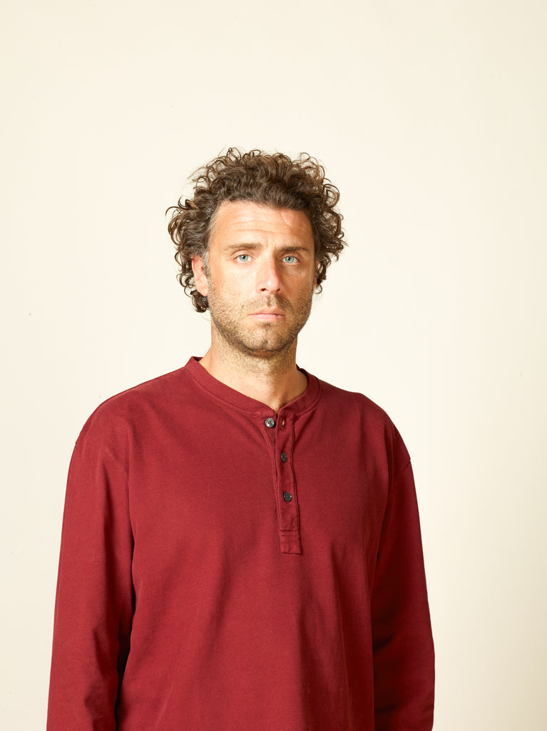 oversized long sleeve henley