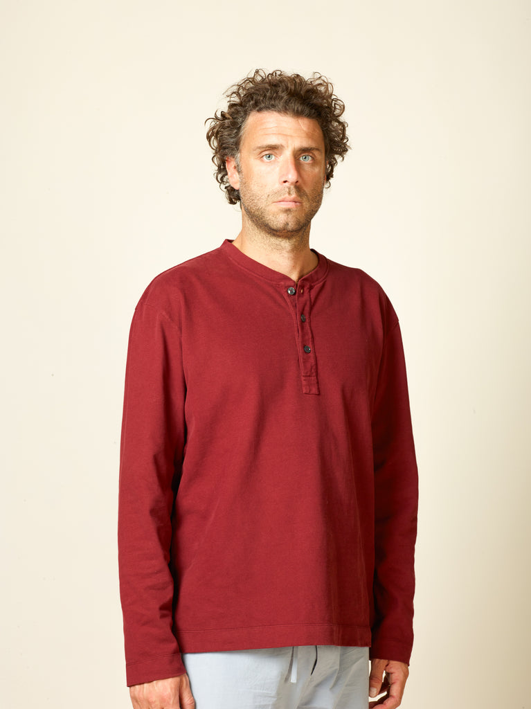 oversized long sleeve henley