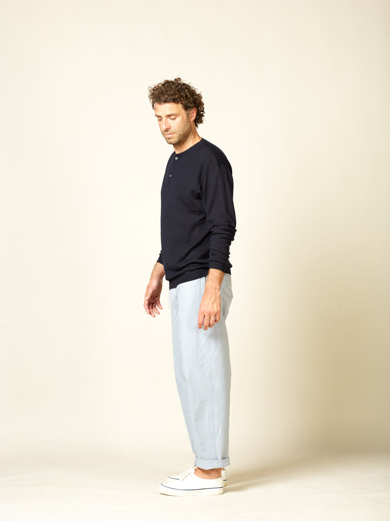 crew neck polo sweater