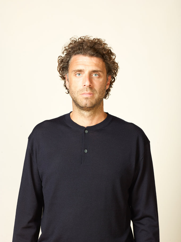 crew neck polo sweater