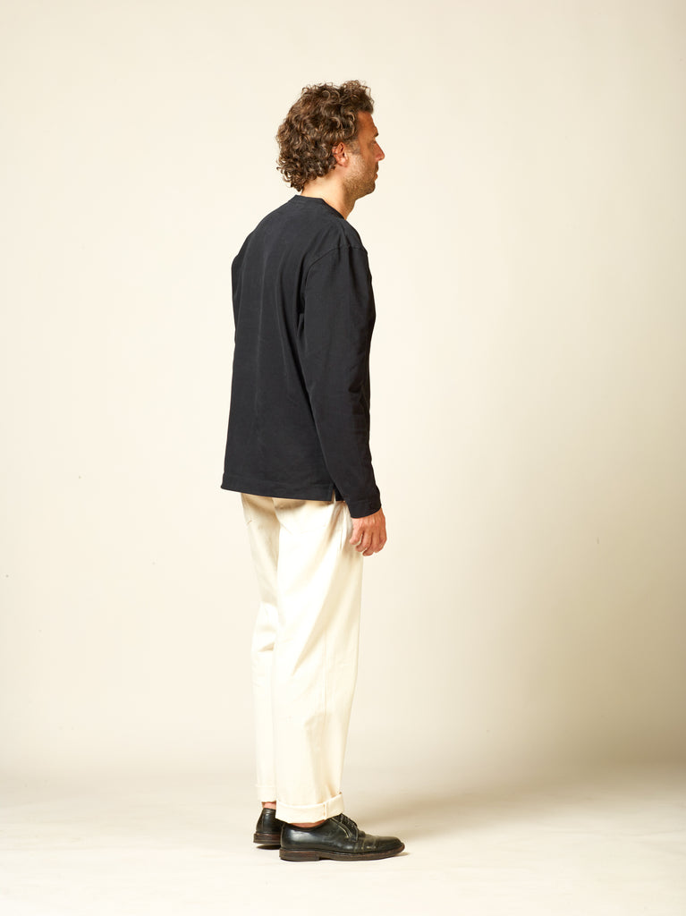 oversized long sleeve henley