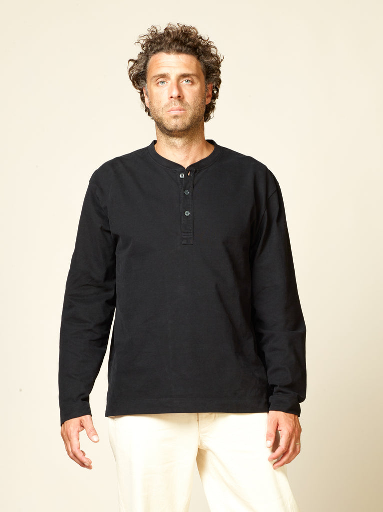 oversized long sleeve henley