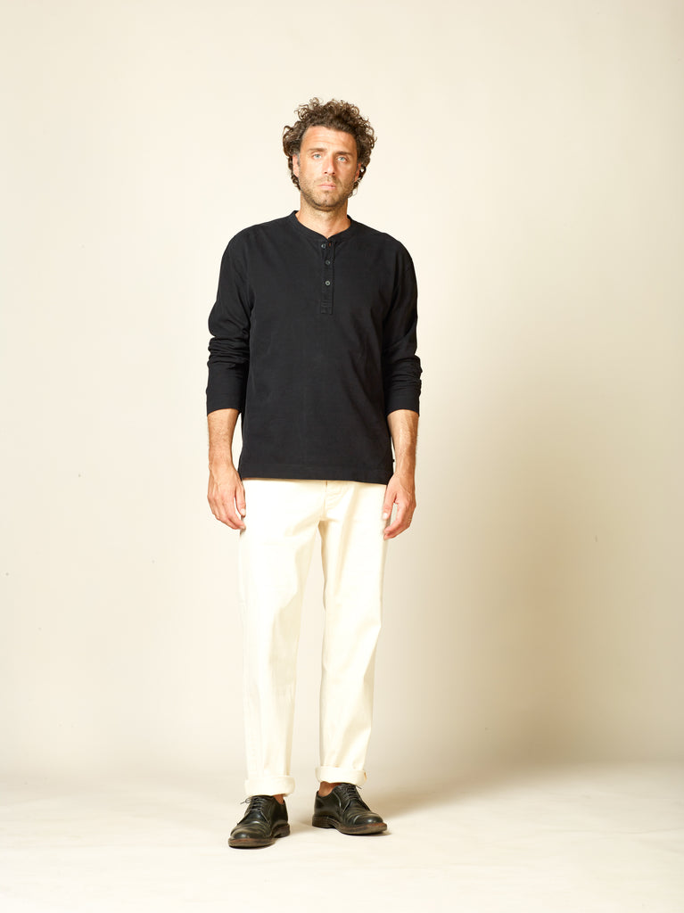 oversized long sleeve henley