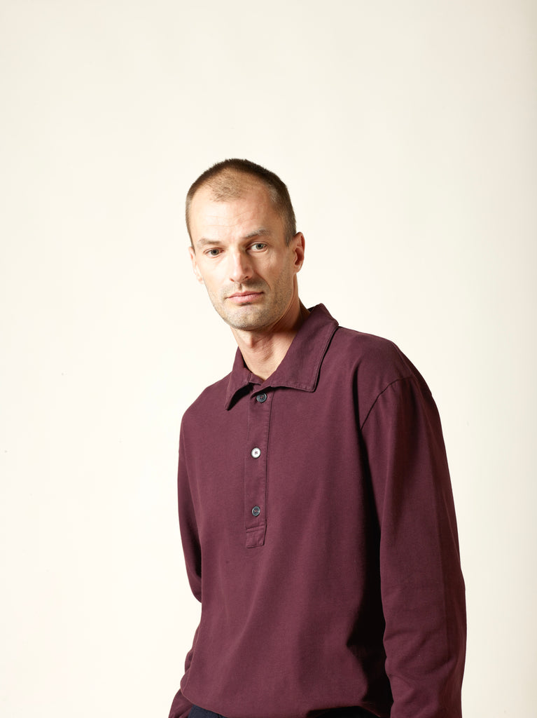 oversized long sleeve polo
