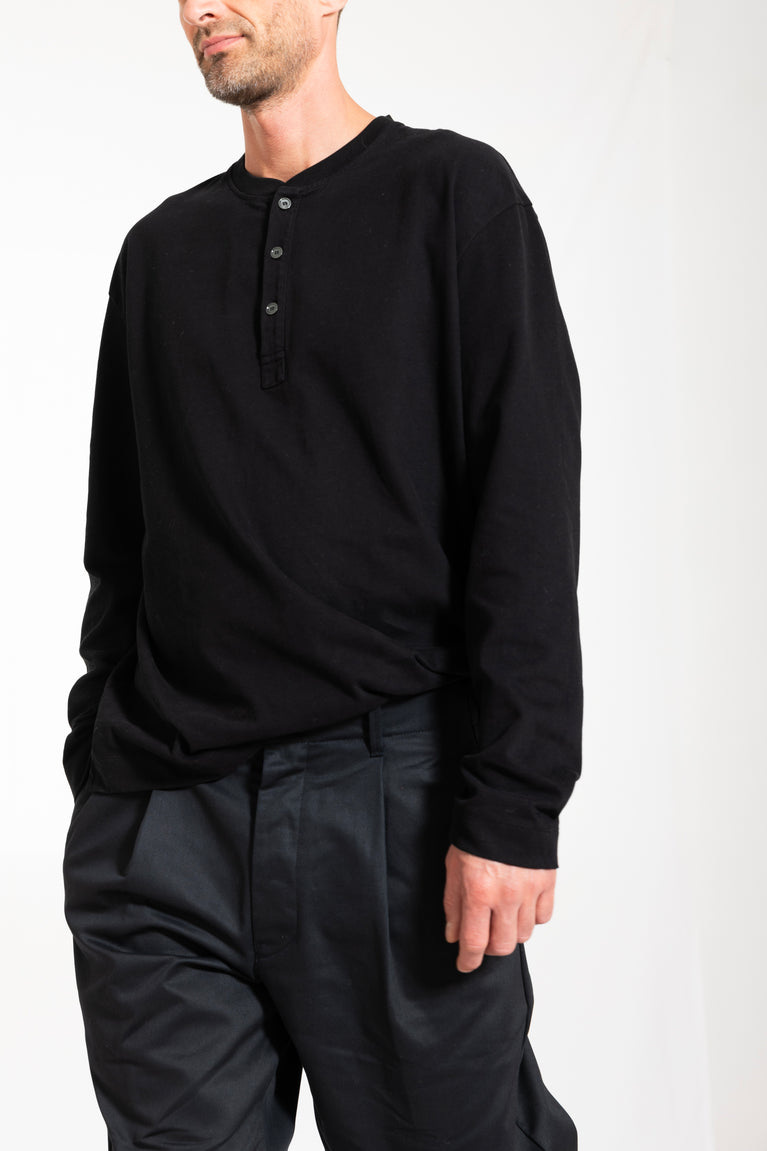 oversized long sleeve henley