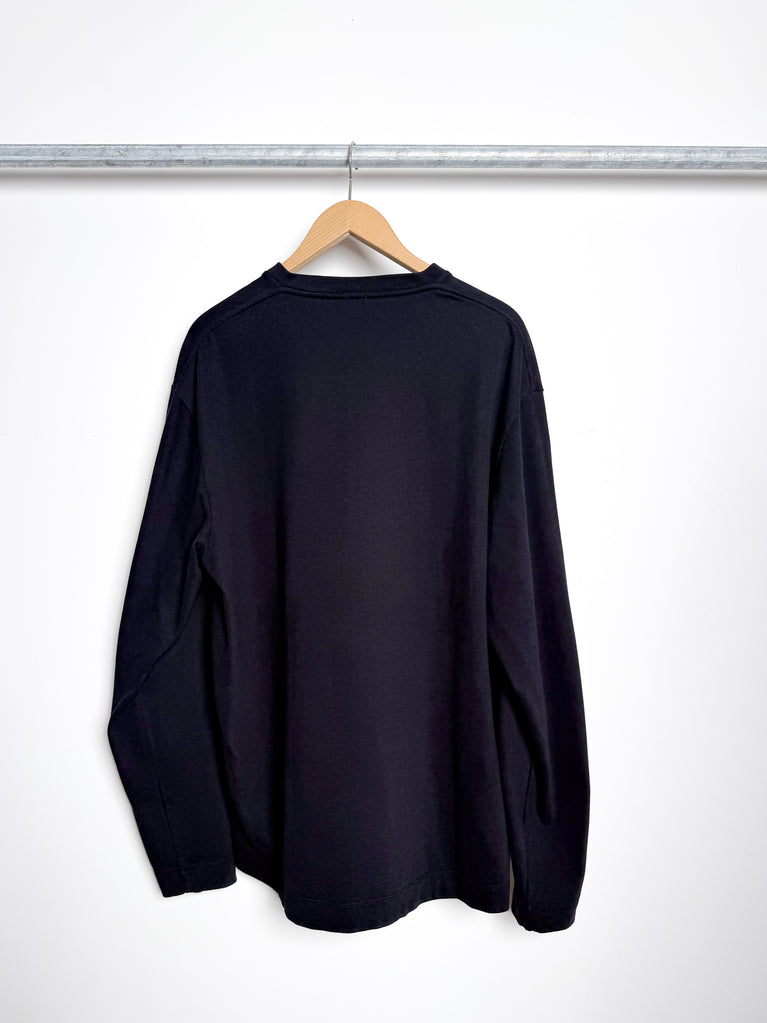 oversized long sleeve henley